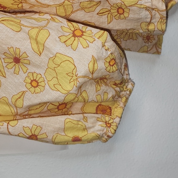 Free People Miss Daisy Cotton Printed Top sz S - Picture 11 of 11